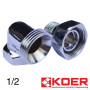 Американка угловая 1/2 KOER Хромированная