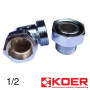 Американка угловая 1/2 KOER Хромированная