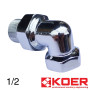 Американка угловая 1/2 KOER Хромированная
