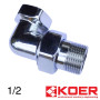 Американка угловая 1/2 KOER Хромированная