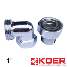 Американка кутова 1" KOER Хромована