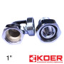 Американка кутова 1" KOER Хромована