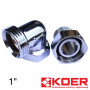Американка кутова 1" KOER Хромована