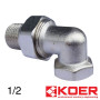 Американка латунна кутова 1/2 KOER