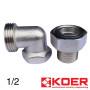 Американка латунна кутова 1/2 KOER