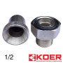 Американка латунна кутова 1/2 KOER