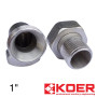 Американка латунна кутова 1" KOER
