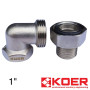 Американка латунна кутова 1" KOER
