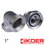 Американка латунна кутова 1" KOER