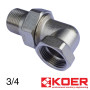 Американка латунна кутова 3/4 KOER