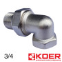 Американка латунна кутова 3/4 KOER