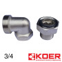 Американка латунна кутова 3/4 KOER