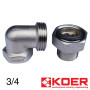 Американка латунна кутова 3/4 KOER