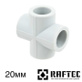 Хрестовина для пластикових труб ППР 20мм Raftec