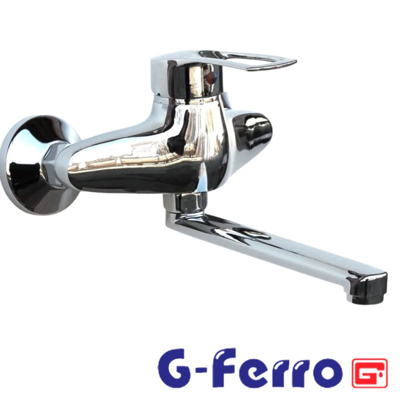 Смеситель для ванны короткий нос G-FERRO HANSBERG рычаг без душа #9