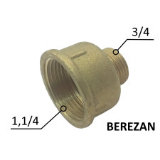 Перехідник Лійка 1,1/4в - 3/4н латунний посилений