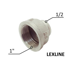 Переходник Муфта 1в – 1/2в – Никель LEXLINE