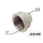 Перехідна муфта латунна 1в х 1/2в Нікель LEXLINE