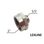 Перехідник 1в х 1/2н х Нікель LEXLINE (У формі лійки)