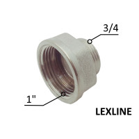 Переходник Лейка 1в - 3/4н - Никель LEXLINE