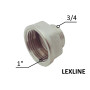 Переходник 1в х 3/4н х Никель LEXLINE (В форме лейки)