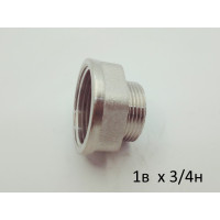 Переходник Лейка 1в - 3/4н - Никель LEXLINE