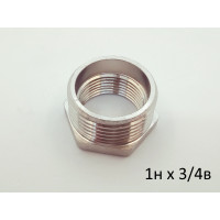 Переходник Футорка 1н - 3/4в - Никель LEXLINE