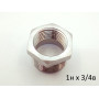 Латунная Футорка 1н х 3/4в х Никелированный LEXLINE