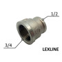 Перехідна муфта латунна 3/4В х 1/2В х Нікель LEXLINE