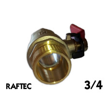 Кран шаровый 3/4 RAFTEC Red ВН длинная ручка