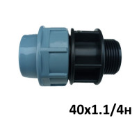 Муфта ПНД 40 х 1,1/4 зовнішня різьба ITAL