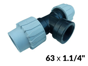 Тройники ПНД 63 х 1,1/4в х 63 ITAL