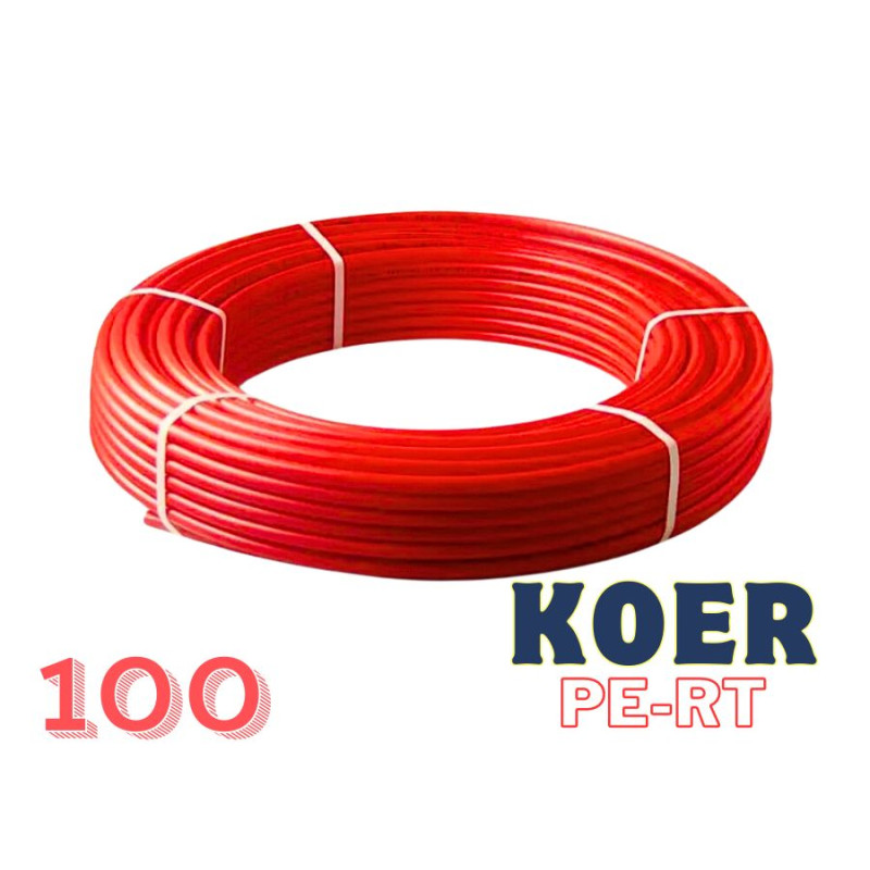 Сшитый полиэтилен со слоем из кислородного барьера - KOER RED PE-RT EVOH 100м