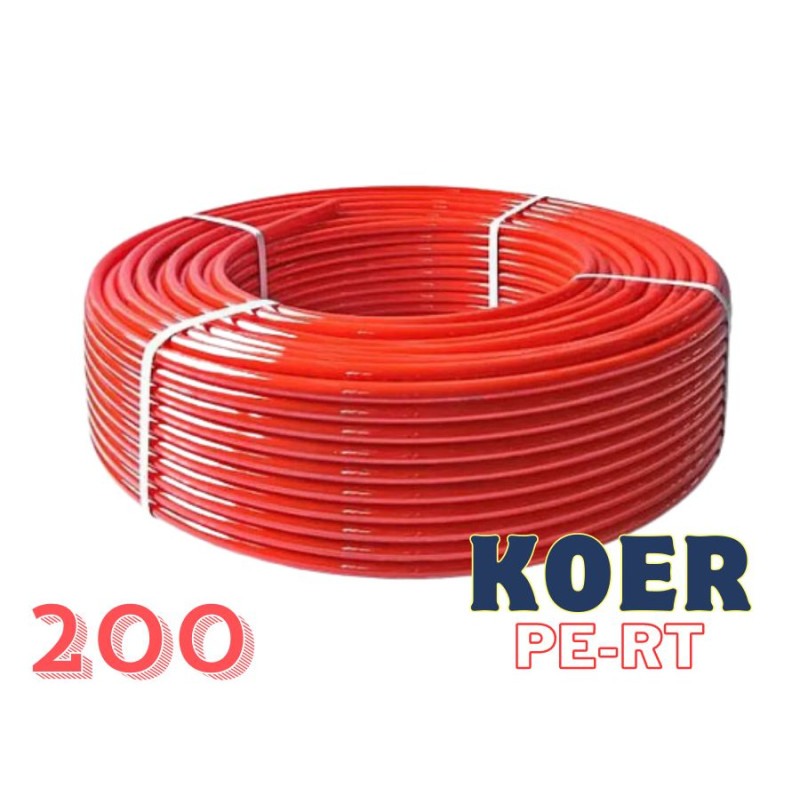 Труба для водяного теплого пола - KOER RED PE-RT EVOH 200м