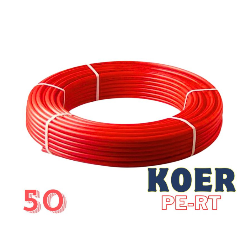 Трубы из сшитого полиэтилена с кислородным барьером - KOER RED PE-RT EVOH 50м