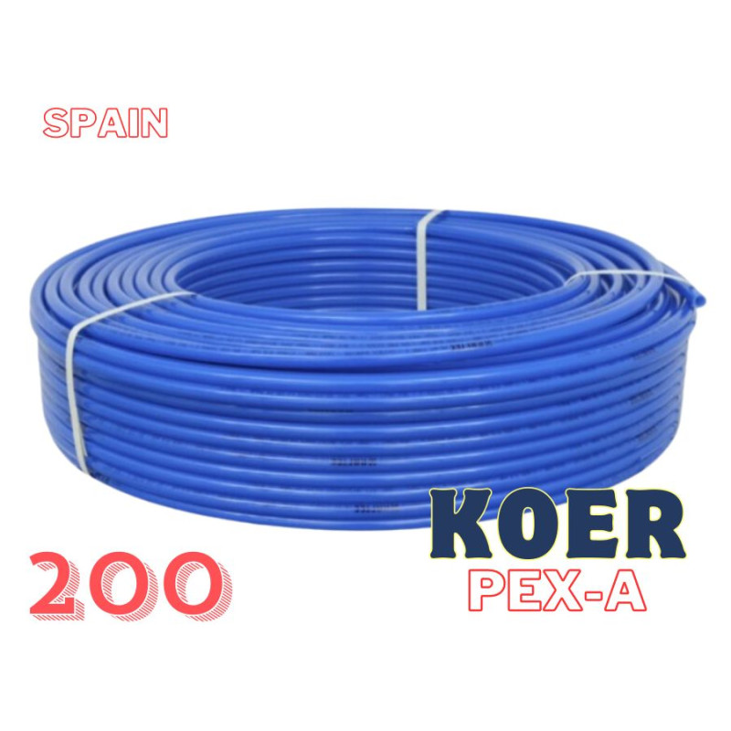 Трубы из сшитого полиэтилена с кислородным барьером - KOER BLUE PEX-A EVOH 200м
