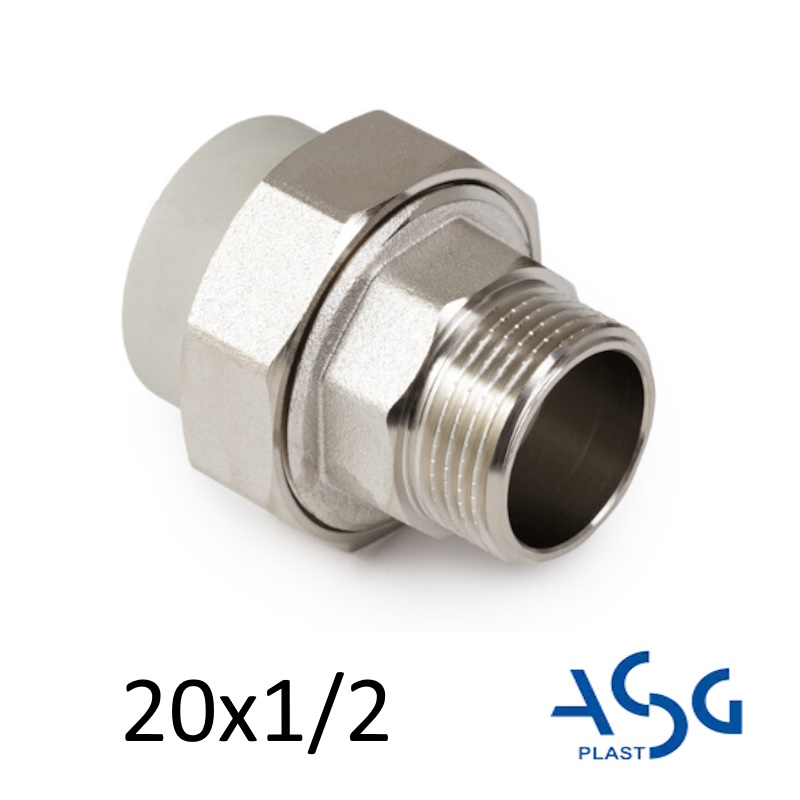ППР Американка 20 х 1/2 зовнішня ASG