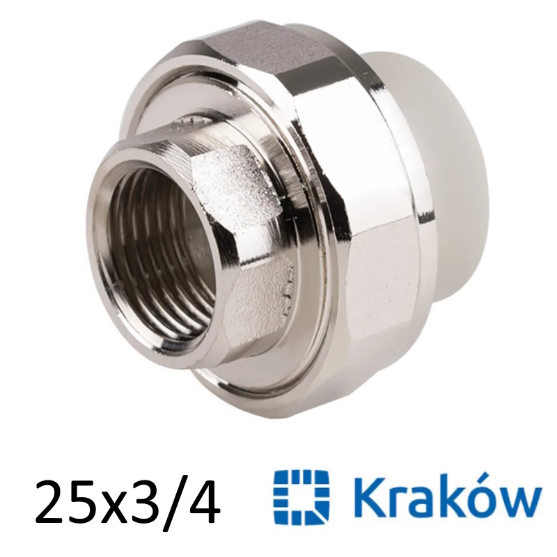 ППР Сгон американка 25 мм с внутренней резьбой диаметром 3/4 дюйма Krakow
