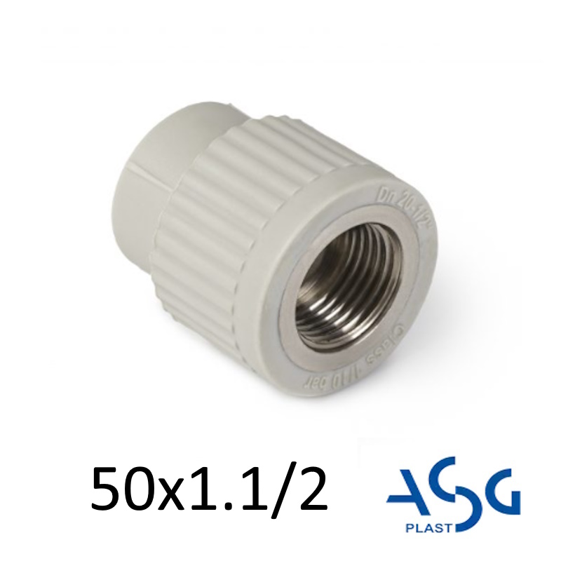 ППР Муфта МРВ 50-1,1/2в ASG поліпропіленова