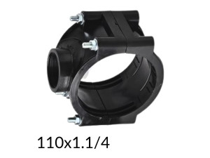Хомут для врізки в трубу 110 - 1,1/4