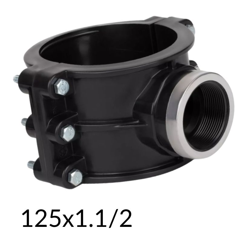 Хомут для врезки в трубу 125x1,1/2