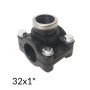 Хомут для врізки в пластикову трубу 32x1"