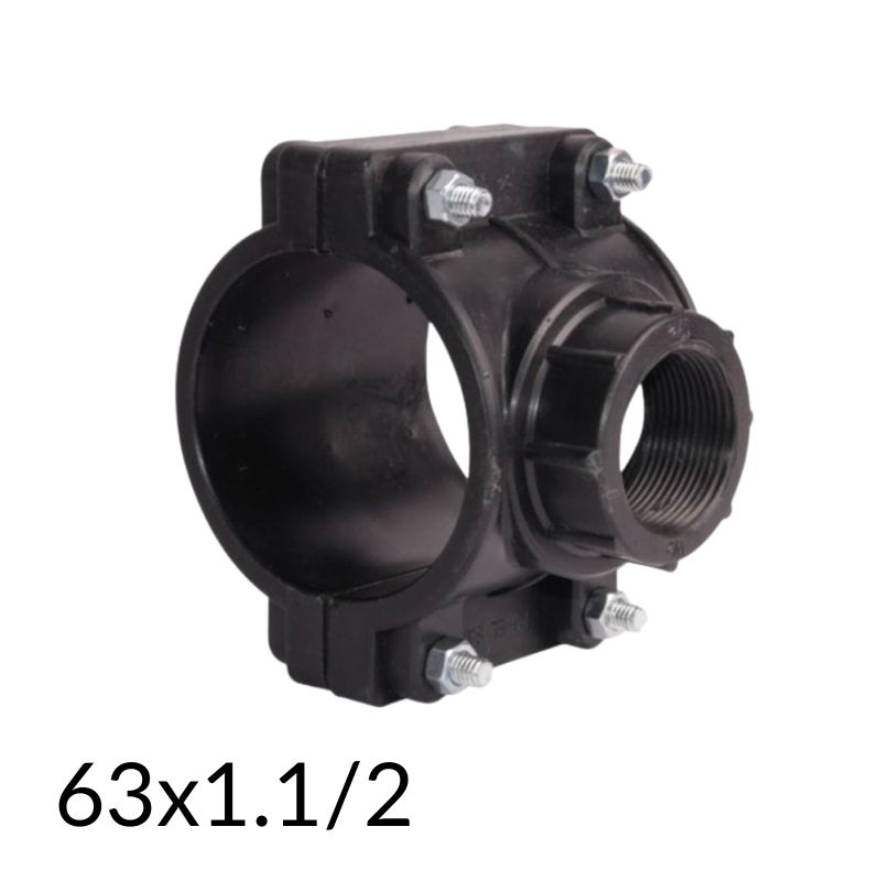 Хомут врізка на трубу 63x1,1/2"