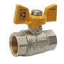 Кран шаровый KR 1/2 ВВ бабочка (YELLOW)