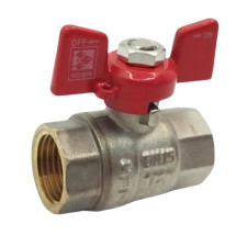 Кран кульовий 1/2 ВВ RED метелик PN40 Koer