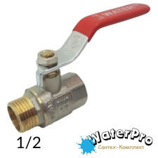Кран кульовий 1/2 ВЗ з ручкою PN25 WATERPRO