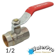Кран кульовий 1/2 ВВ з ручкою PN25 WATERPRO
