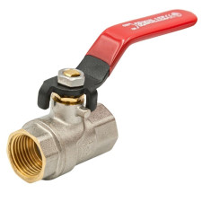 Кран для воды 1/2 ВВ длинная ручка (RED) RAFTEC PN40