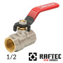 Кран шаровый RAFTEC 1/2 ВВ длинная ручка (RED)