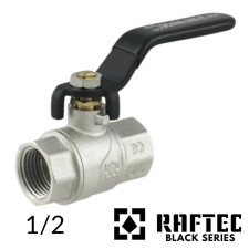 Кран для води 1/2 ВВ довга ручка (BLACK) RAFTEC PN40